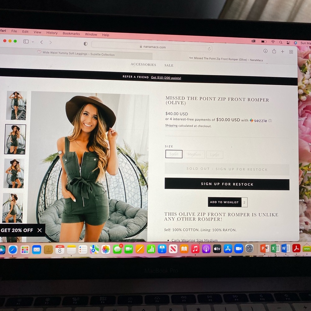 Missed the Point Zip Front Romper
